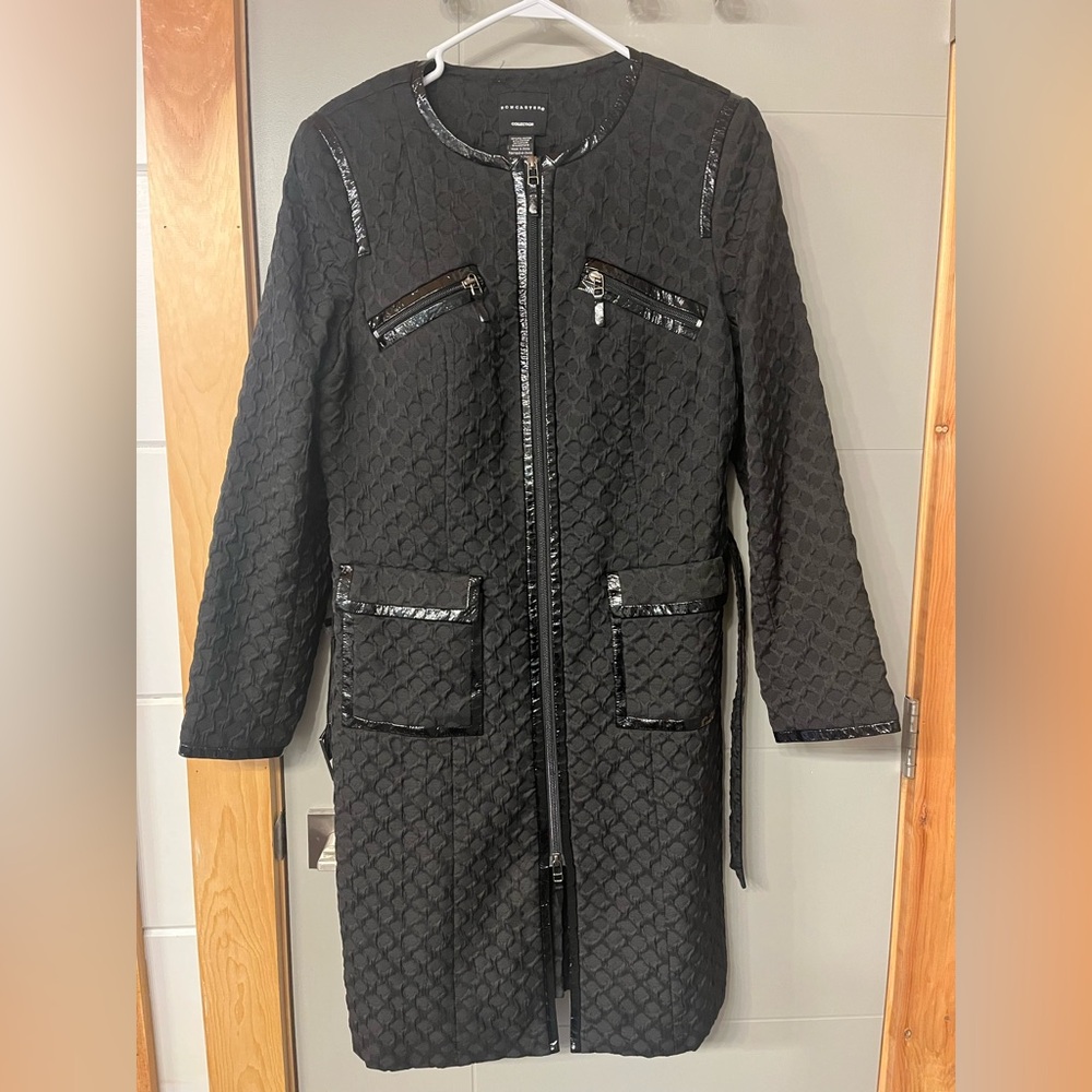 Doncaster Collection Women's Black Trench Coat 12